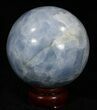 Polished Blue Calcite Sphere #32124-2
